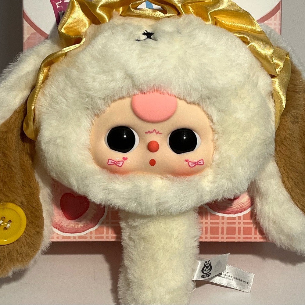 Baby Three Plush Mirror Keychain Blind Box Kawaii Bag Charm Compact Mirror